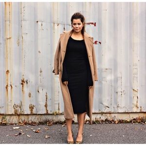 Zara Knit Bodycon Ribbed Midi Dress Sz Large